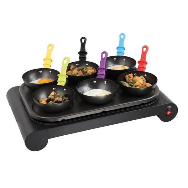 Elektrisk crepe maker - LIVOO - DOM200 - 6 personer - Non-stick - Svart