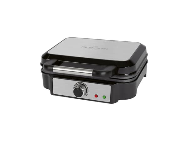 ProfiCook PC-WA 1240, 2 våffla/våfflor, Torg, Svart, Rostfritt stål, Rostfritt stål, Rostfritt stål, 1000 W