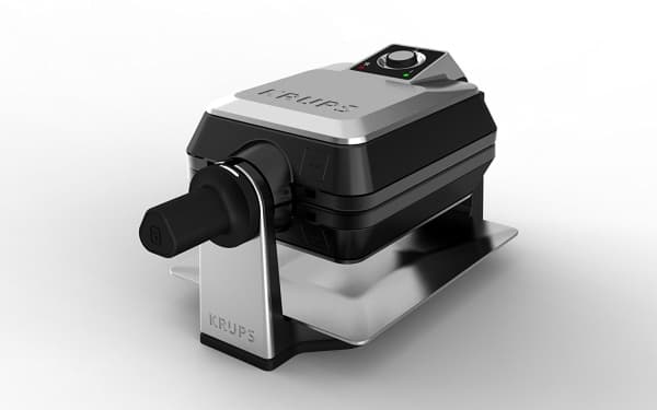 Krups FDD95D, 2 vafler, Rektangulær, Sort, Rustfritt stål, Rustfritt stål, 1200 W, 220 - 240 V