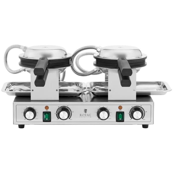 Royal Catering Bubbelvåffeljärn - 2 x 1400 W - 50 - 250 °C - Timer: 0 - 5 min - Royal Catering
