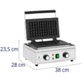 Miniatyrbild 5 av 5: Royal Catering Våffeljärn - 3 Belgiska våfflor - 1500 W - 50 - 300 °C - 0 - 5 min timer - Royal Catering