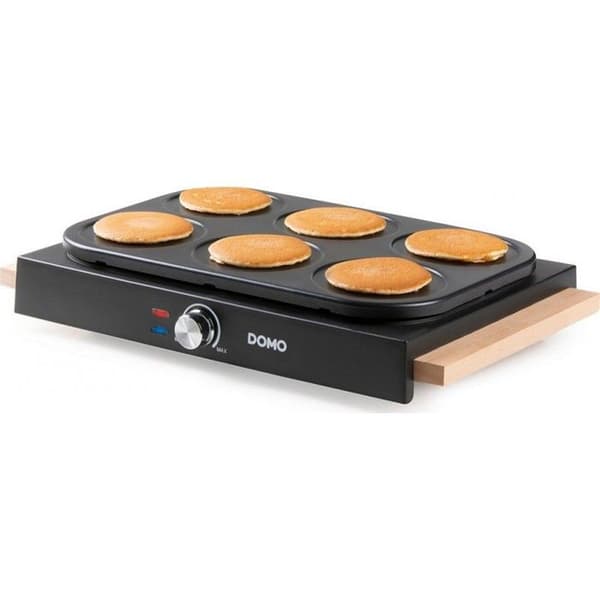 DOMO DO8717P Pannkaksbrickor non-stick beläggning, svart indikatorlampa