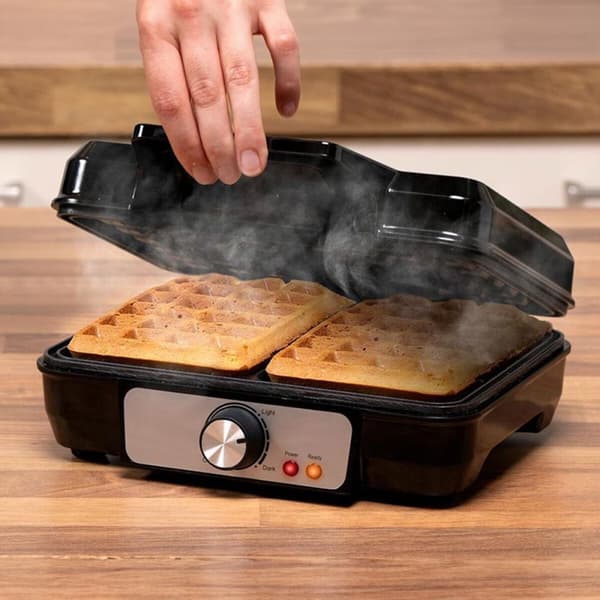 Våffeljärn Alpina 1000 W Silvrig