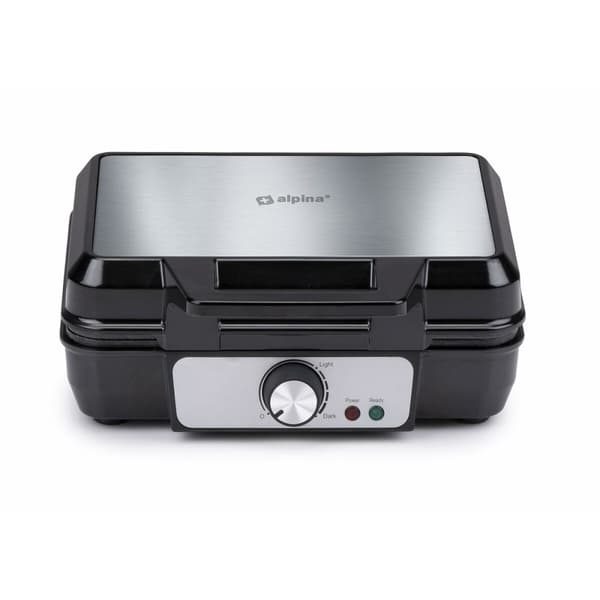 Våffeljärn Alpina 1000 W Silvrig