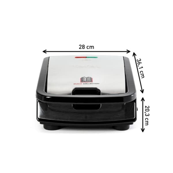 Tefal Snack Collection SW 852 D smörgåsgrill 700 W Svart, Rostfritt stål