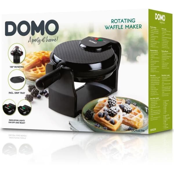 Roterande våfflor - DOMO - DO9223W - 1000 W - Svart