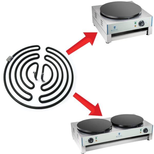 Varmelegeme til pandekagemaskine diameter 40 cm Royal Catering 3000W 230V