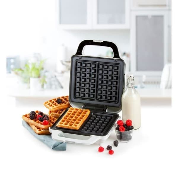 DOMO DO9222W - Våffeljärn - 900W - 4x7 cm - Non-stick beläggning - Justerbar termostat - Säkerhetslås