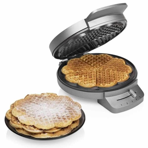 Princess Waffle Maker Deluxe 5 Waffles 1200 W Silver and Black