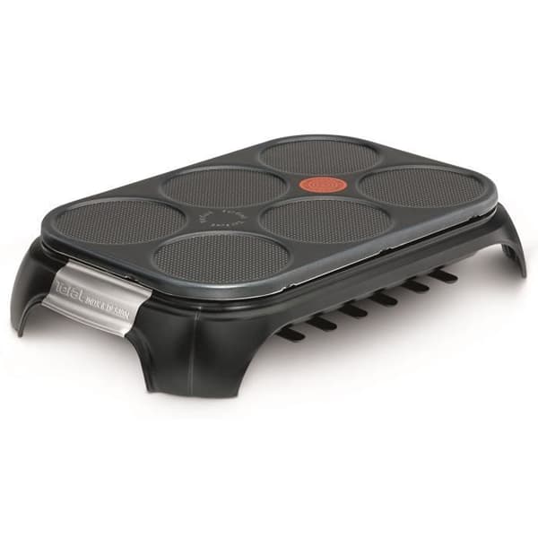 TEFAL Crep’Party, 6-håls crepemaskin, non-stick, Thermo-Spot, 6 spatlar + 1 slev, tillverkad i Frankrike PY558813