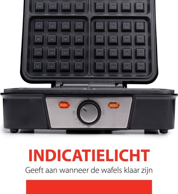 Alpina Waffle Iron Bryssel Waffles Non-stick beläggning 4 våfflor 1200W