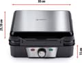 Miniatyrbild 8 av 8: Alpina Waffle Iron Bryssel Waffles Non-stick beläggning 4 våfflor 1200W