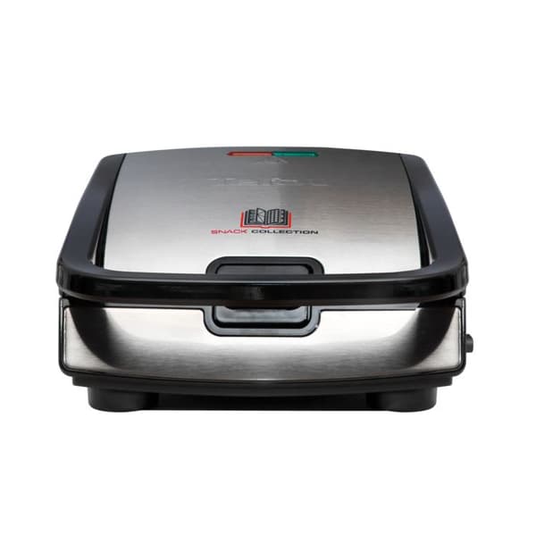 Tefal multifunktionsmaskin för våfflor och smörgåsar i stål inkl. 2 uppsättningar skivor, svarta