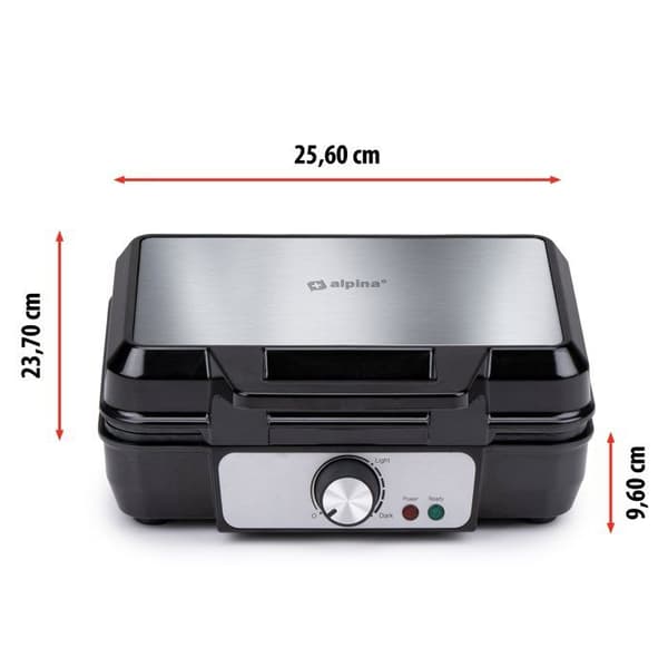 alpina Waffeljärn - Waffeljärn - 1000W - Svart
