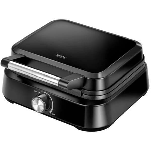 Professionell Vaffeljärn för 2 Tjocka Belgiska Vafflor, Non-stick Plåtar MPM MGO-40 1500W Svart 13965