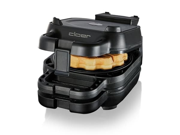 Cloer 6150, 4 våffla/våfflor, Triangel, Svart, Plast, 800 W, 220 - 240 V