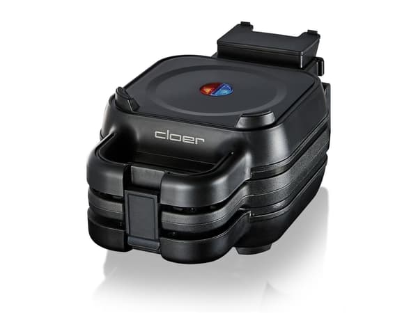 Cloer 6150, 4 våffla/våfflor, Triangel, Svart, Plast, 800 W, 220 - 240 V
