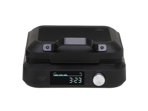 Adler Waffle Maker with LED Display | AD 3087 | 2200 W | Number of pastry 2 | Belgium | Black
