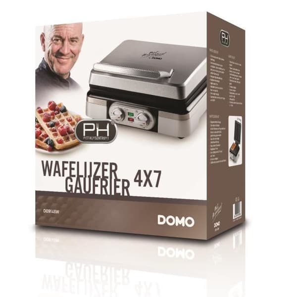 Elektrisk våffelbryggare - DOMO DO9149W - Tjocka kokplattor - Non-stick beläggning