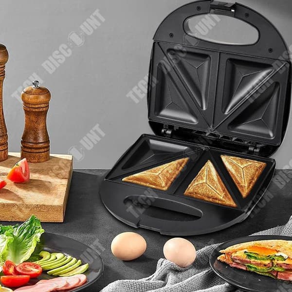TD® 3-i-1 våffelbryggare Frukost Munkar Smörgåsar Våffelbryggare Gallerkaka Munkar Diskmaskin Säker non-stick tallrik