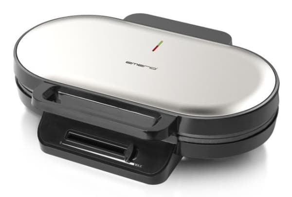 Emerio WM-123356, 10 våffla/våfflor, Hjärta (form), Svart, 14 cm, 1200 W, Bisfenol A (BPA)