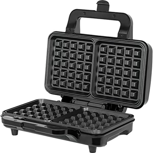 Professionell våffeljärn för 2 tjocka belgiska våfflor, non-stick plattor MPM MGO-20M 1000W svart/silver 13332