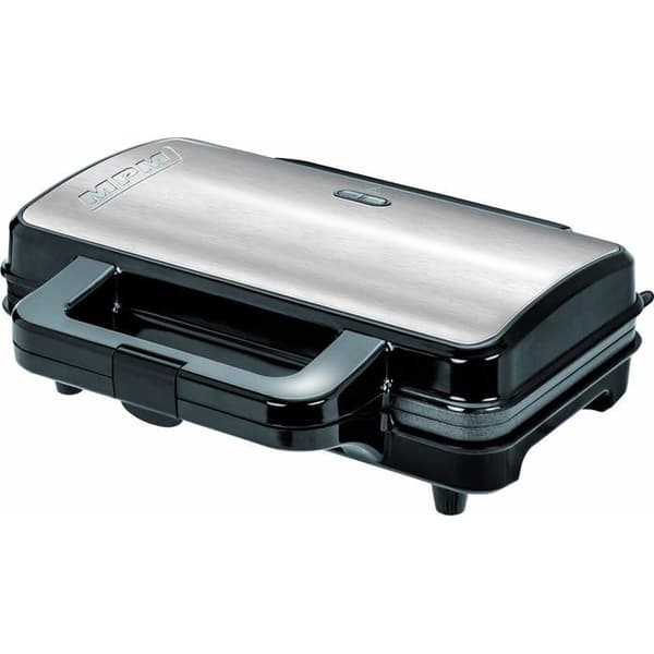 Professionell våffeljärn för 2 tjocka belgiska våfflor, non-stick plattor MPM MGO-20M 1000W svart/silver 13332