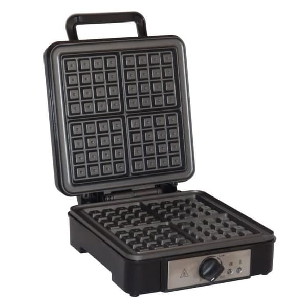 MPM MGO-36M Professionell våffelbryggare för 4 tjocka belgiska våfflor non-stick plattor automatisk temperatur, rostfritt stål. 1200W