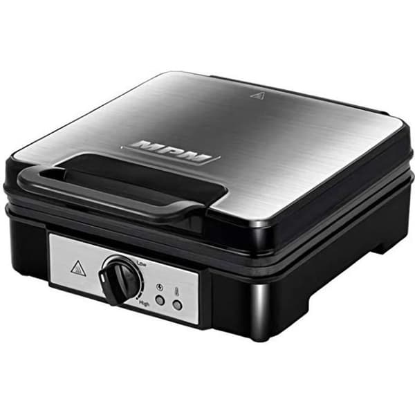 MPM MGO-36M Professionell våffelbryggare för 4 tjocka belgiska våfflor non-stick plattor automatisk temperatur, rostfritt stål. 1200W