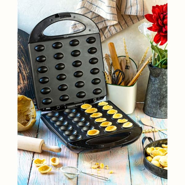 Gaufrier Gaufrier med nötter, 24 halvor av deg åt gången, anti-stick plattor Mesko MS3041 1600W svart 34001