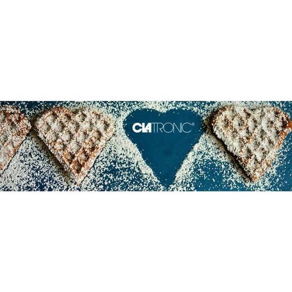 Våffeljärn - CLATRONIC - WA 3492 - Non-stick beläggning - Överhettningsskydd - 180 mm platta