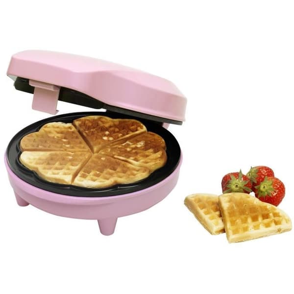 Våffeljärn - BESTRON - ASW217 - 700W - Non-stick tallrikar - Hjärtformade våfflor