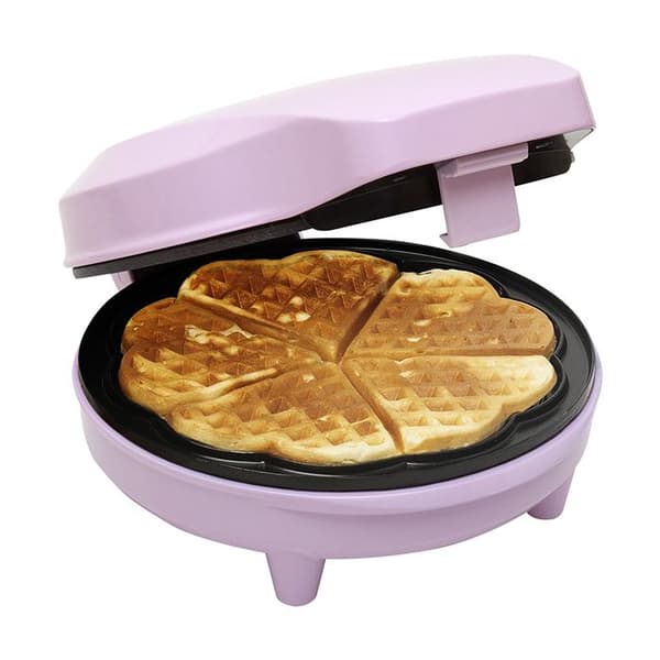 Våffeljärn - BESTRON - ASW217 - 700W - Non-stick tallrikar - Hjärtformade våfflor