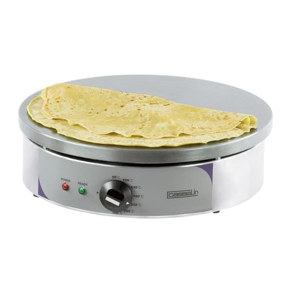 Professionell crepe maker - Casselin - 400 mm - 2,7 kW - Justerbar termostat - Rostfritt stål