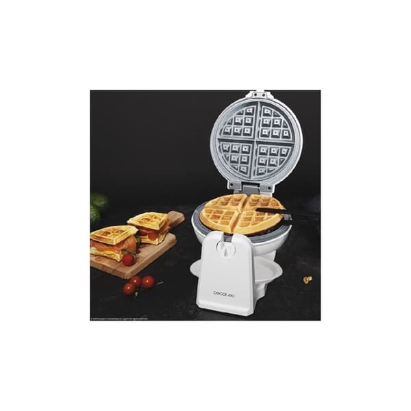 Cecotec Fun Gofrestone Sphere Waffle Maker. RockStone non-stick beläggning, cirkulär design, 180 rotation för att optimera användningen