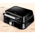 Miniatyrbild 5 av 6: Professionell Vaffeljärn för 2 Tjocka Belgiska Vafflor, Non-stick Plåtar MPM MGO-40 1500W Svart 13965