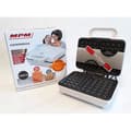 Miniatyrbild 5 av 6: Professionell Waffeljärn för 2 Tjocka Belgiska Våfflor, Non-stick Plåtar MPM MGO-25 1000W Vit 14322