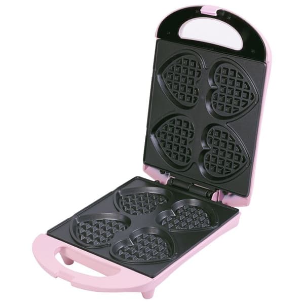 Bestron Våffelmaskin i form av ett hjärta DSW271P 780 W Rosa