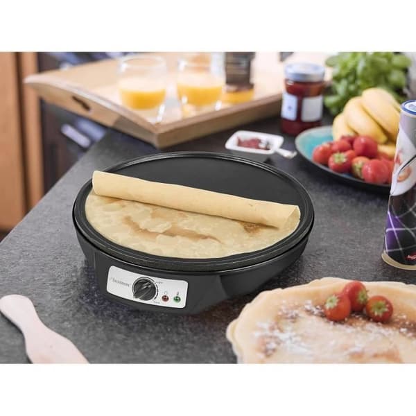 Eläktrisk crêpière - Bestron - Ø 30 cm - 1000 Watt - Non-stick beläggning - Svart