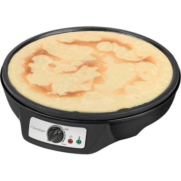 Eläktrisk crêpière - Bestron - Ø 30 cm - 1000 Watt - Non-stick beläggning - Svart