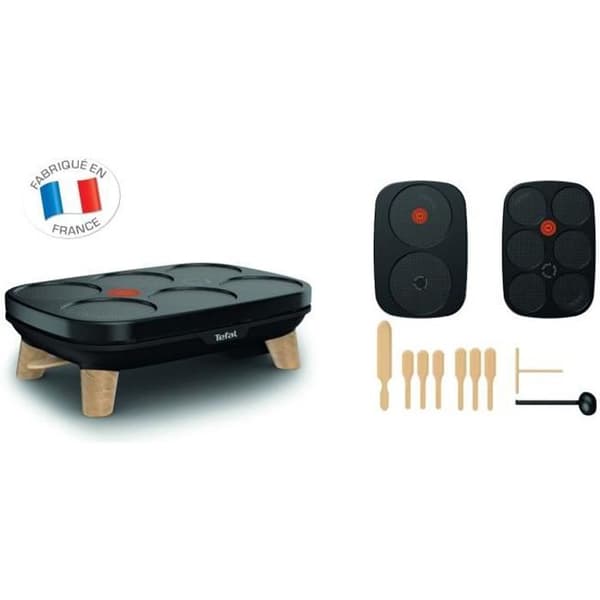 Tefal crepiere crepe maker 2 avtagbara non-stick tallrikar Gourmet PY900812