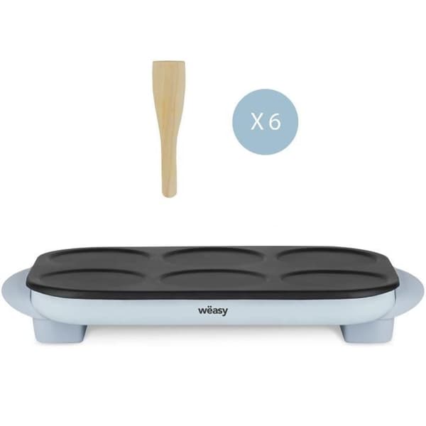 Crêpière WEASY - GOO60 - Crêpes och Pancakes - 6 platser - Non-stick beläggning - Temperatur upp till 240°C - 1500W