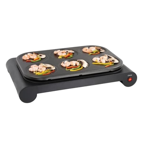 Elektrisk crepe maker - LIVOO - DOM200 - 6 personer - Non-stick - Svart