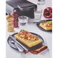 Miniatyrbild 4 av 4: LAGRANGE Tarti' våffelbryggare med croque-monsieur tallrikar + minivåfflor - 1070W - Svart