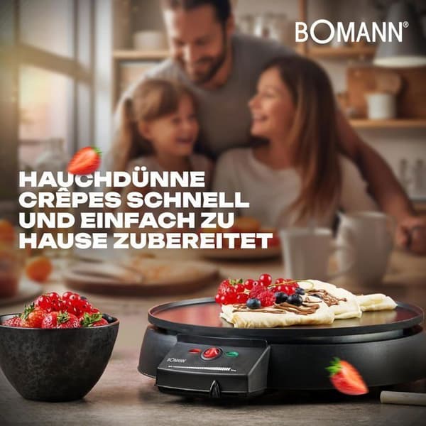 Crepjärn - Bomann - CM 2221 CB - Ø 29 cm - 900 W - Non-stick