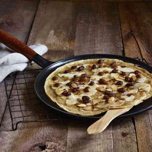 Staub 1212823 Crepe Pan Black Trähandtag 2...