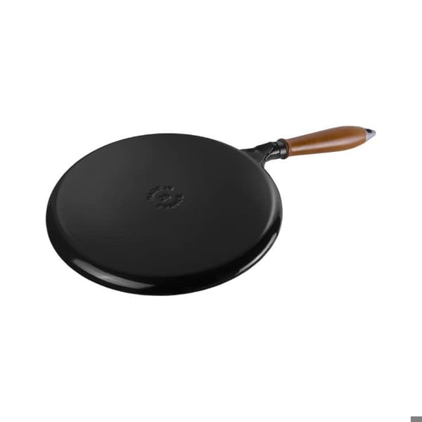 Staub 1212823 Crepe Pan Black Trähandtag 2...