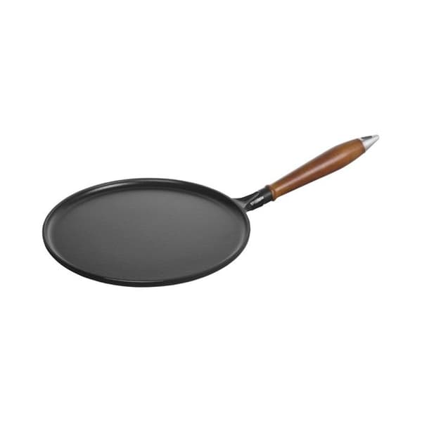 Staub 1212823 Crepe Pan Black Trähandtag 2...