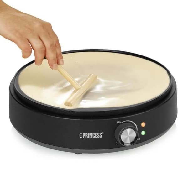 Princess Deluxe Crepe Maker Indikatorlampa, svart non-stick beläggning