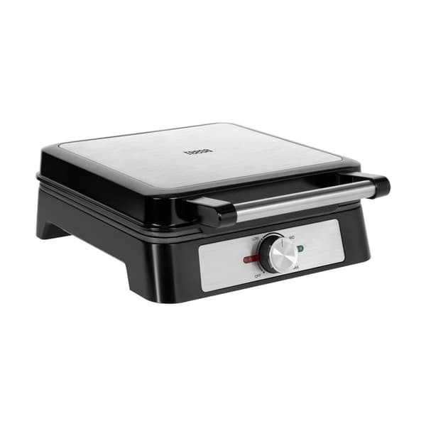 TEESA Vaffeljern, 4 vafler, 1600W, Rustfrit stål, Effektjusterbar